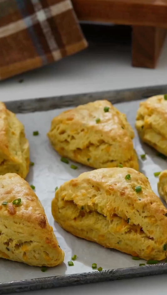 Pumpkin Cheddar and Chai Scones