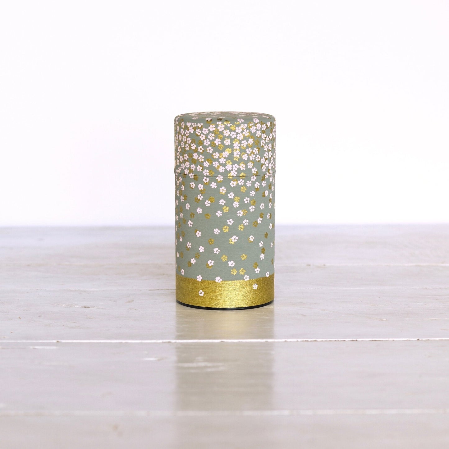 Japanese Tea Tin — Gold Sakura