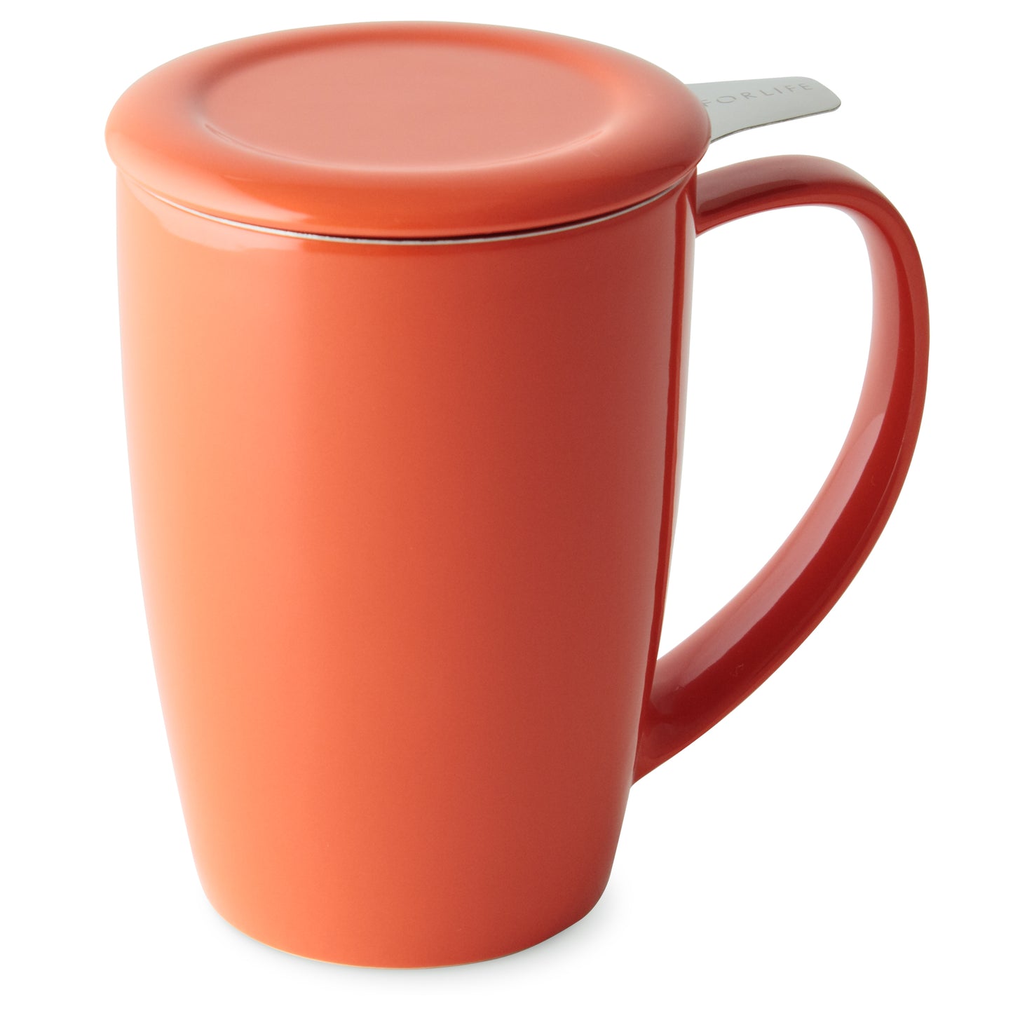 Curve Ceramic Mug with Infuser and Lid