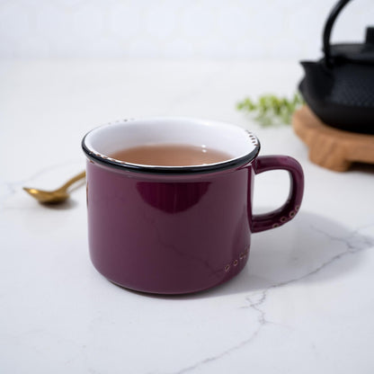 Purple Enamel Look Ceramic Mug