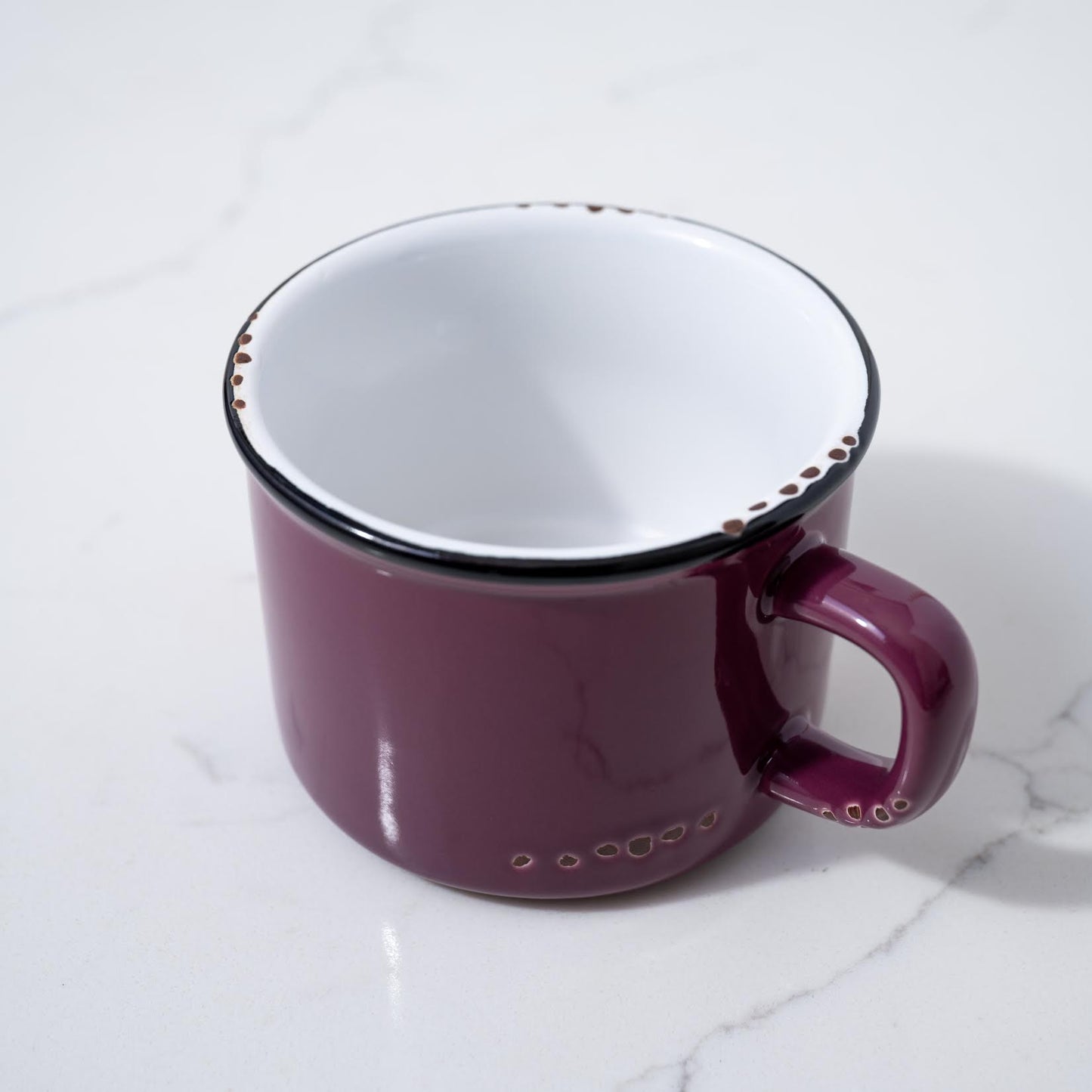 Purple Enamel Look Ceramic Mug