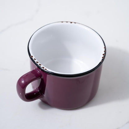 Purple Enamel Look Ceramic Mug