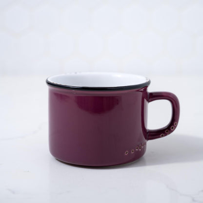 Purple Enamel Look Ceramic Mug