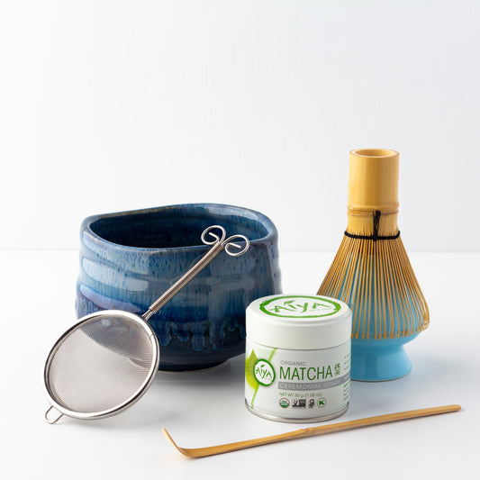 Jade Leaf - Traditional Bamboo Matcha Whisk Chasen + Scoop Chashaku - Replacement Tea Set for Frequent Matcha Green Tea Powder Preparation