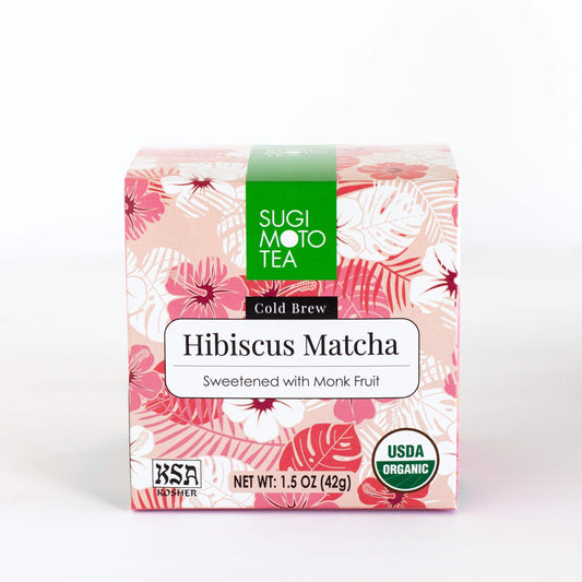Front of Cold Brew Hibiscus Matcha box