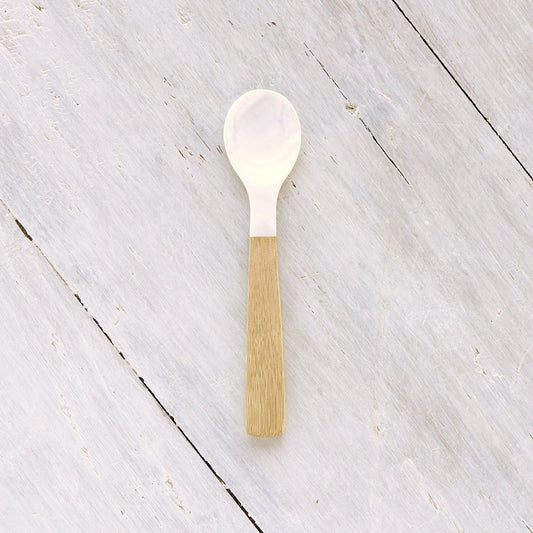 Mother of Pearl Spoon with Bamboo Handle - at ArtfulTea