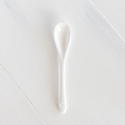 White Porcelain Spoon with String Hole – at ArtfulTea