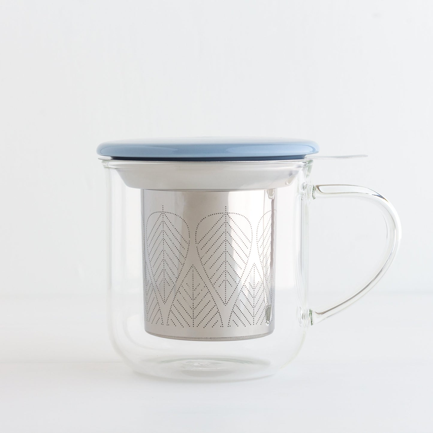 Glass Tea Cup With Infuser And Lid